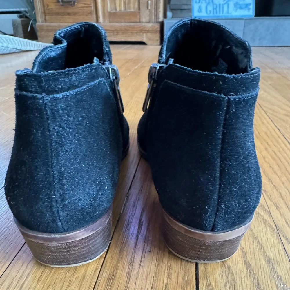 Lucky Brand Black Suede Ankle Boots